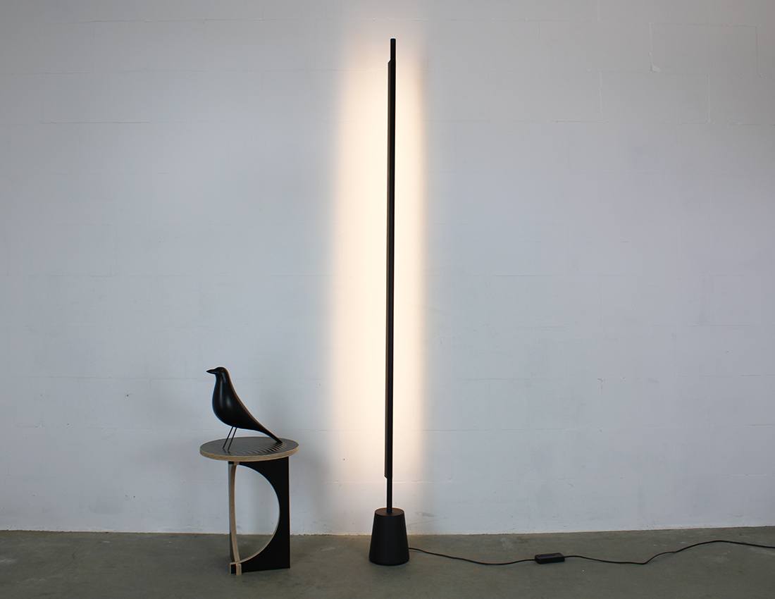 Compendium Linear Floor Lamp, Brass, LED, 37W, Foot Dimmer, IP20