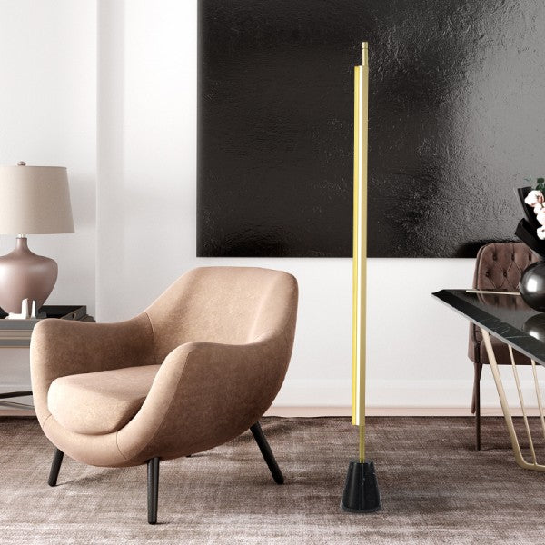 Compendium Linear Floor Lamp, Black, LED, 37W, Foot Dimmer, IP20