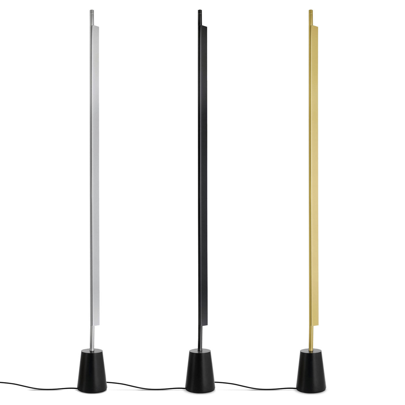 Compendium Linear Floor Lamp, Aluminium, LED, 37W, Foot Dimmer, IP20