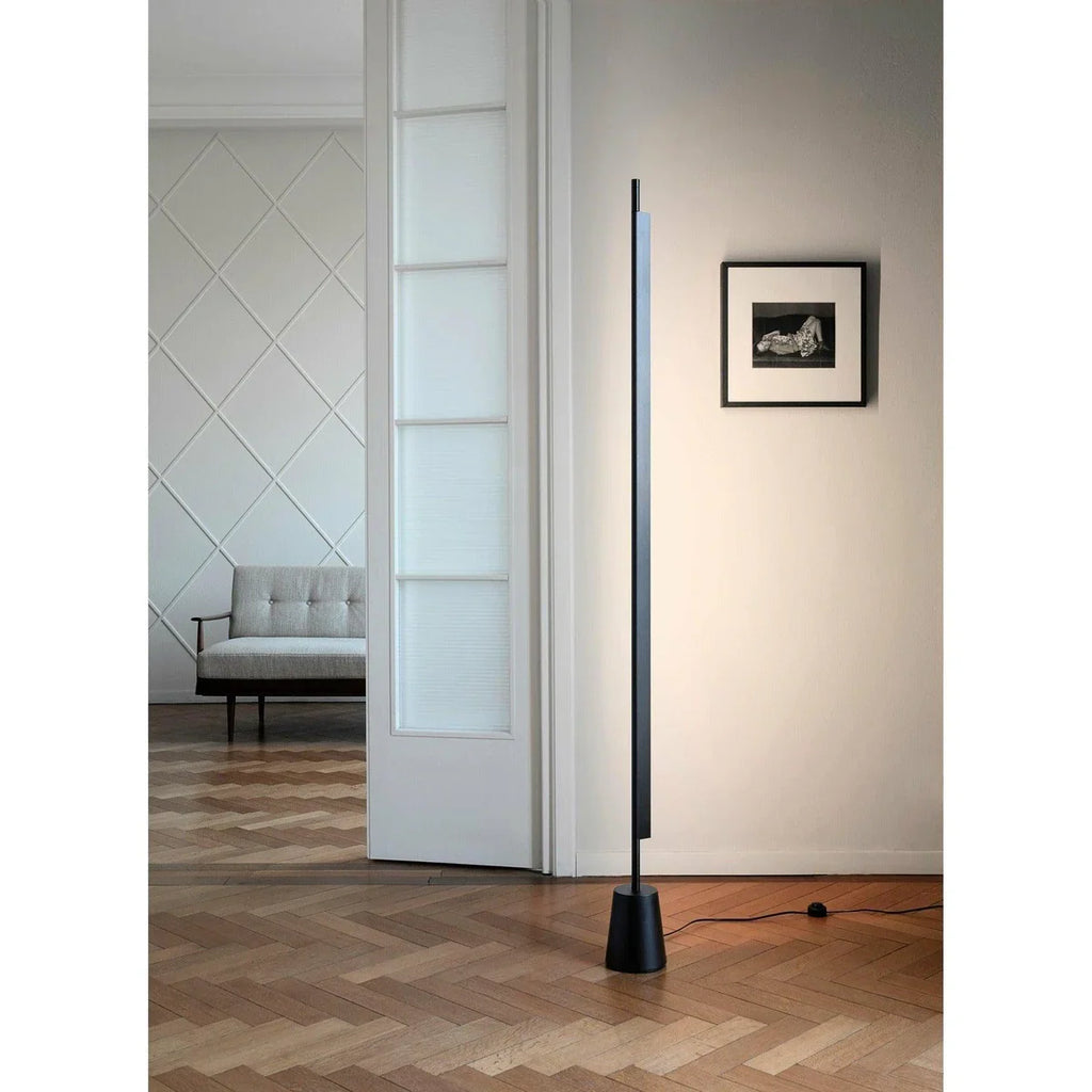 Compendium Linear Floor Lamp, Black, LED, 37W, Foot Dimmer, IP20