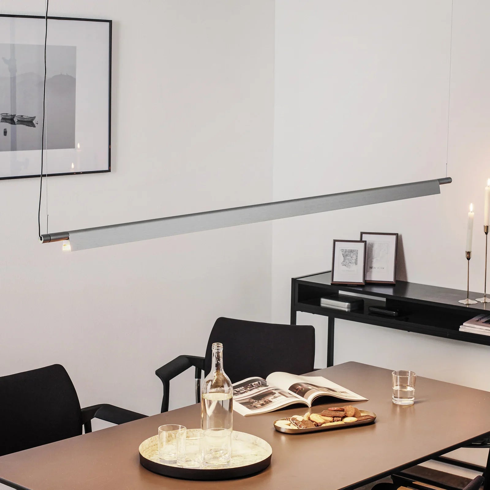 Compendium Linear Pendant, Brass, LED, 33W, Phase Dim, IP20