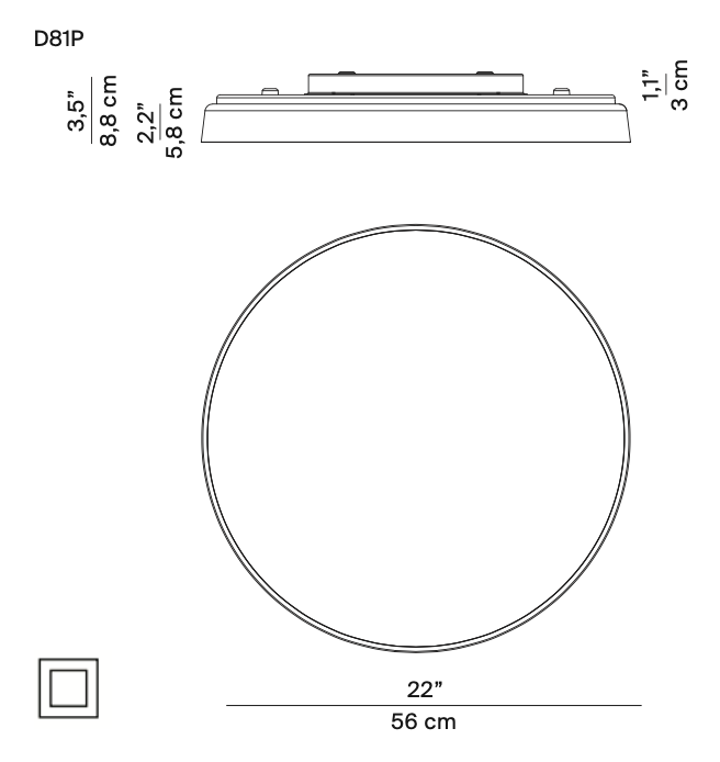 Compendium Ceiling, Brass, LED, 39W, Phase Dim, IP40