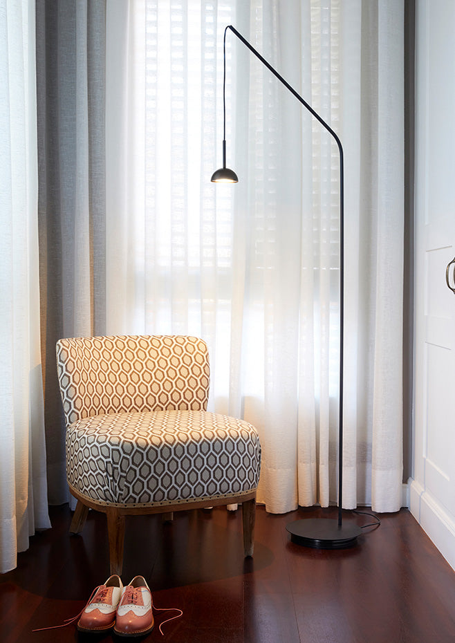 Cupolina Reading Floor Lamp, Black, LED, On/Off, IP20