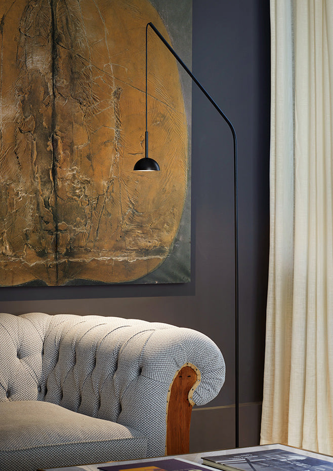 Cupolina Reading Floor Lamp, Black, LED, On/Off, IP20