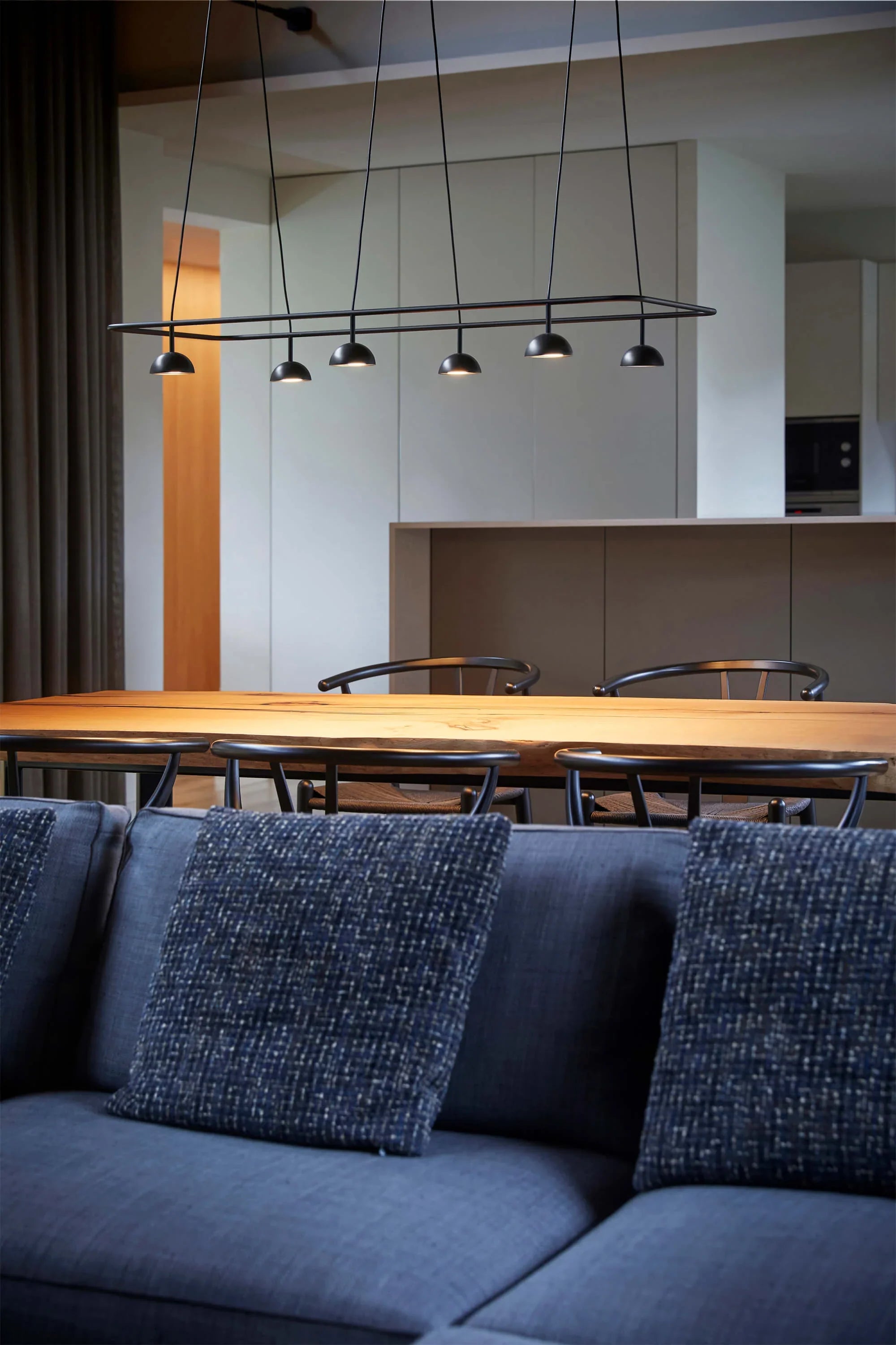 Cupolina Horizontal Pendant, Black, LED, Triac Dim, IP20