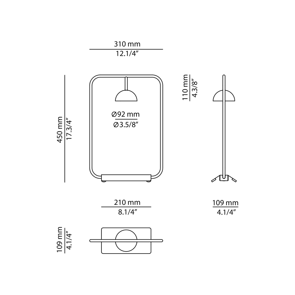 Cupolina Table Lamp, Terracotta, LED, On/Off, IP20