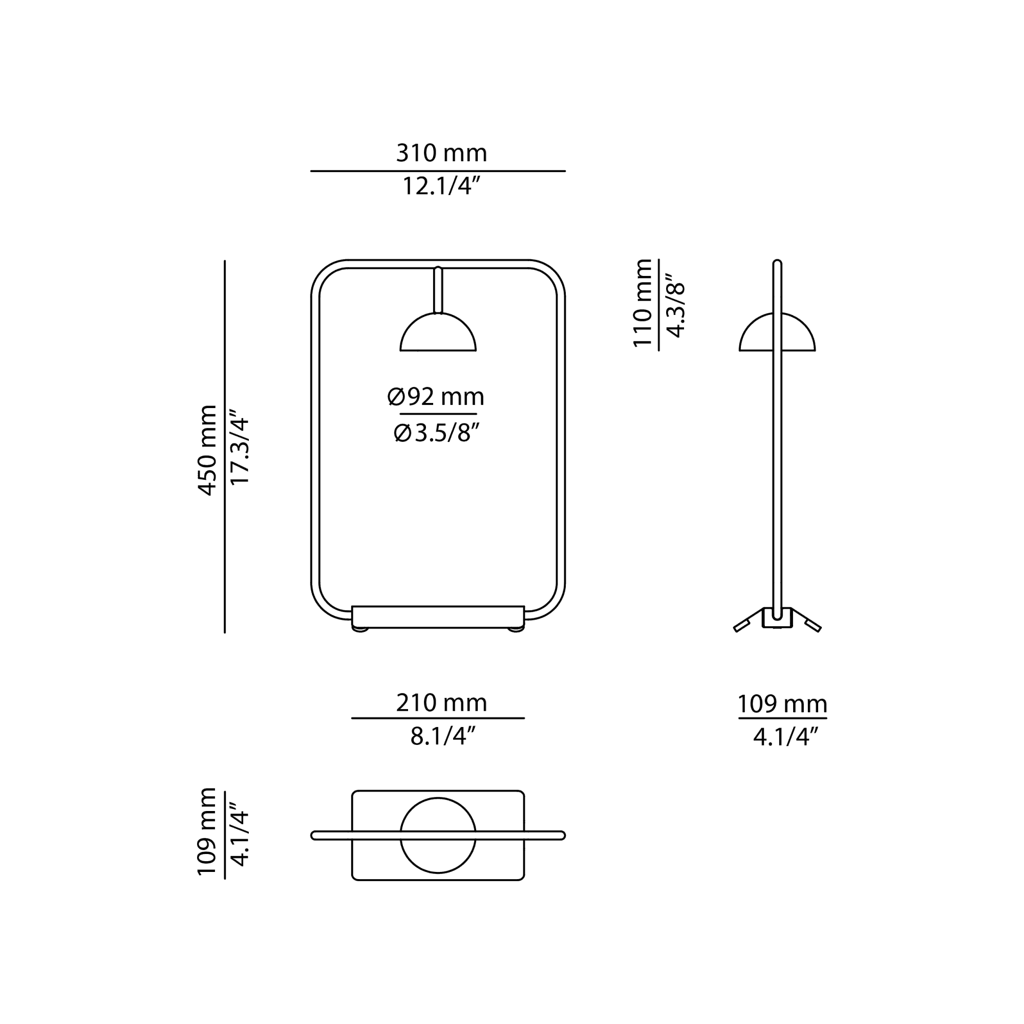 Cupolina Table Lamp, Terracotta, LED, On/Off, IP20