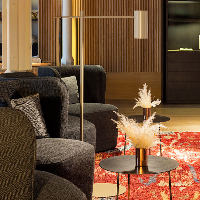 Cyls Reading Floor Lamp, Beige, Adjustable, E27, IP20