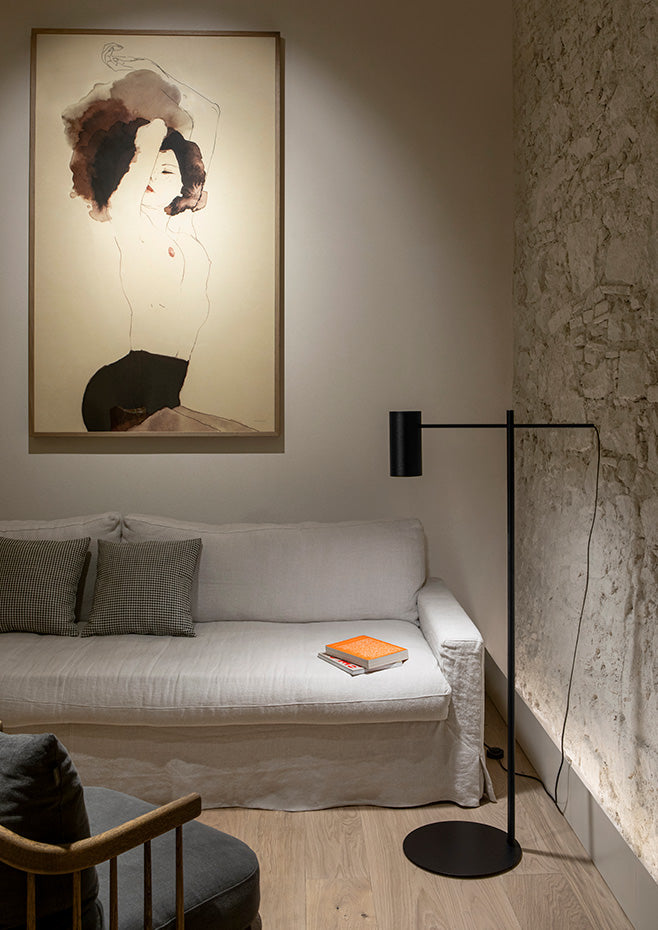 Cyls Reading Floor Lamp, Beige, Adjustable, E27, IP20