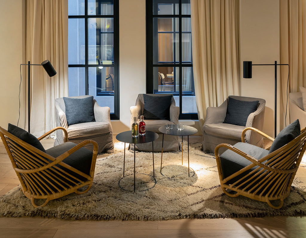 Cyls Reading Floor Lamp, Beige, Adjustable, E27, IP20