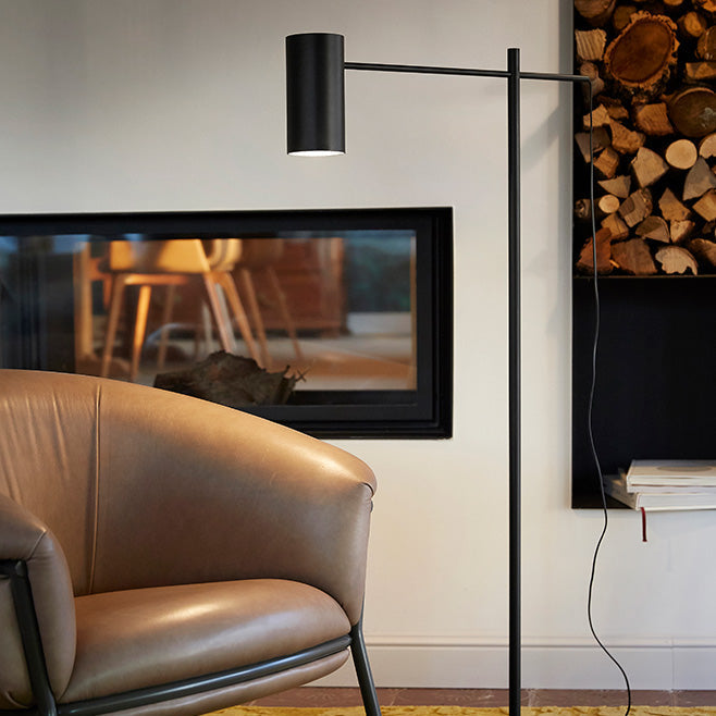 Cyls Reading Floor Lamp, Black, Adjustable, E27, IP20