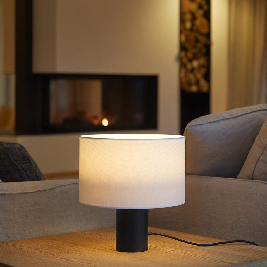 Cyls Table Lamp with Shade and Beige, E27, IP20