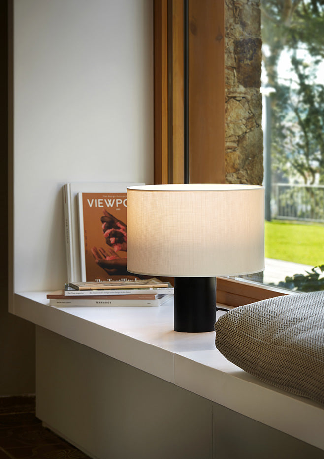 Cyls Table Lamp with Shade and Black, E27, IP20