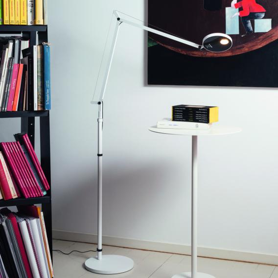 Demetra Adjustable Reading Floor Lamp, Black, LED, Touch Dimmer, IP20