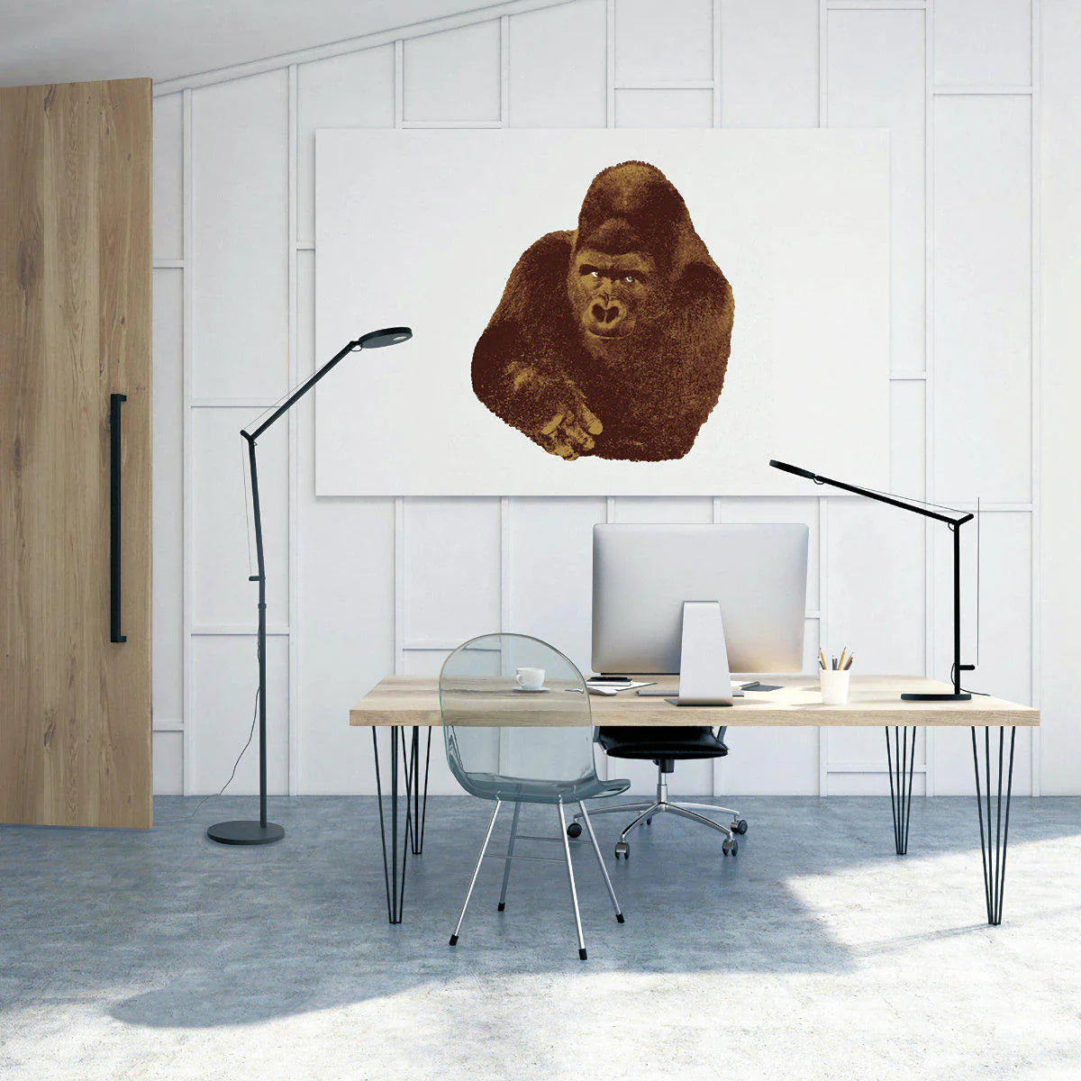 Demetra Adjustable Reading Floor Lamp, White, LED, Touch Dimmer, IP20