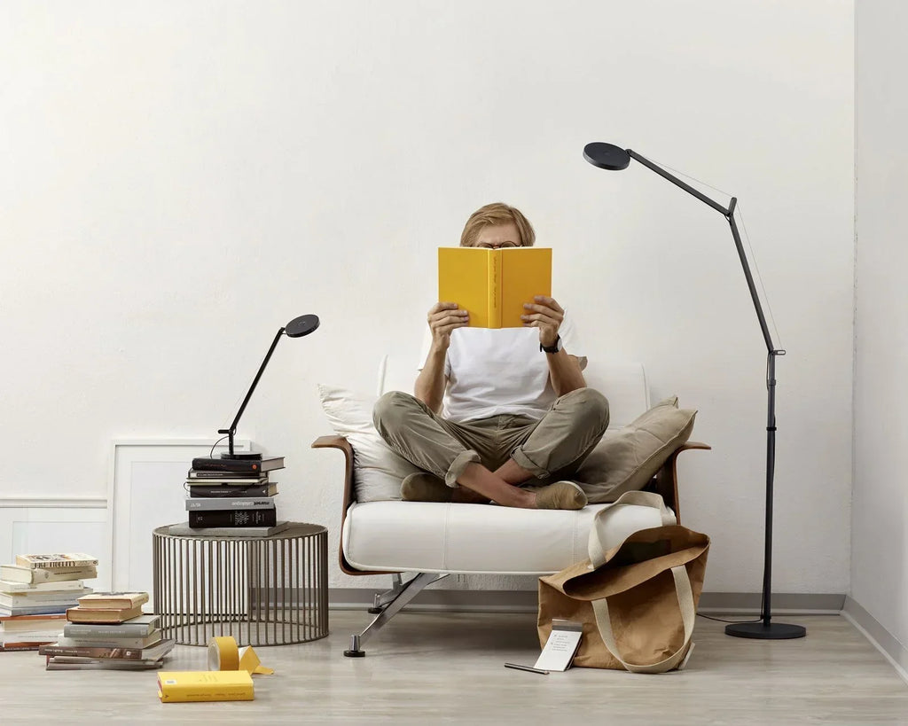 Demetra Adjustable Reading Floor Lamp, Anthracite, LED, Touch Dimmer, IP20