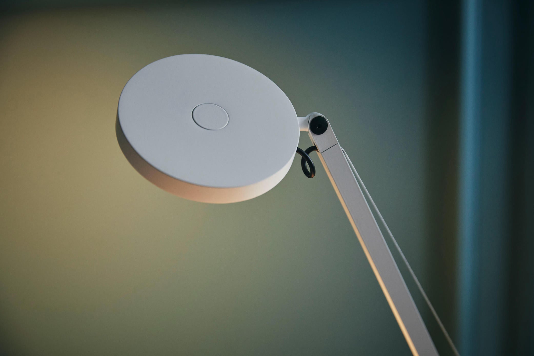 Demetra Single Arm Adjustable Reading Wall Light, White, LED, Touch Dimmer, IP20