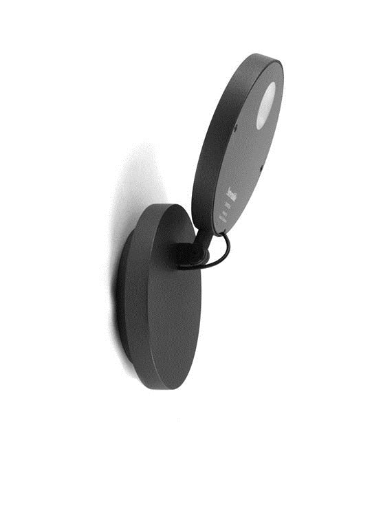 Demetra Adjustable Reading Wall Spot Light, Black, LED, On/Off, IP20