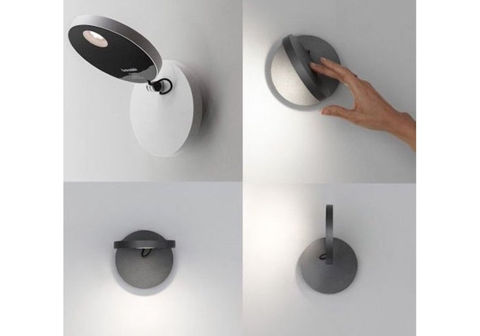 Demetra Adjustable Reading Wall Spot Light, White, LED, On/Off, IP20