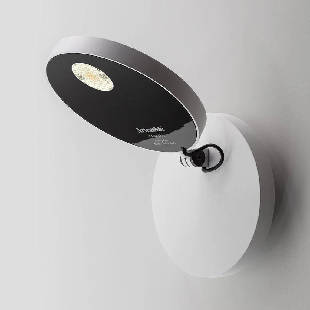 Demetra Adjustable Reading Wall Spot Light, Black, LED, On/Off, IP20