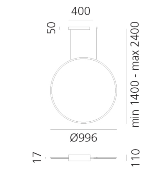 Discovery Pendant, Round Vertical, LED Tunable White, App Dim, IP20