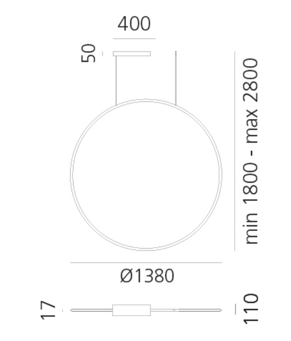 Discovery Pendant, Round Vertical, LED Tunable White, App Dim, IP20
