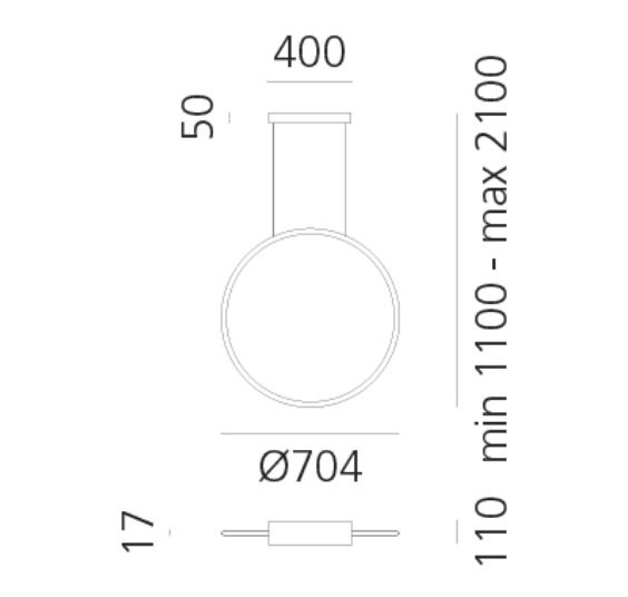Discovery Pendant, Round Vertical, LED Tunable White, App Dim, IP20