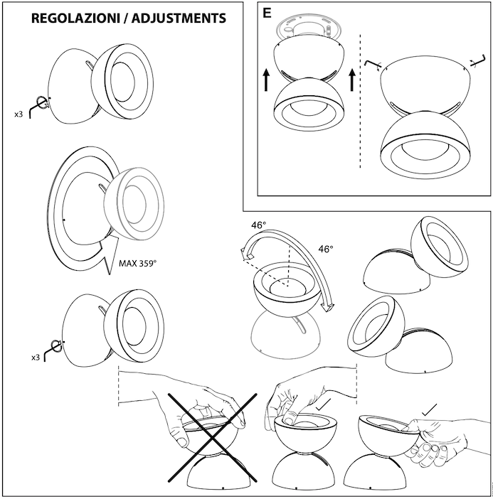 Dodot Adjustable Ceiling or Wall Spot Light, White, LED, Phase Dim, IP20