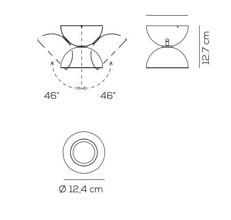 Dodot Adjustable Ceiling or Wall Spot Light, White, LED, Phase Dim, IP20