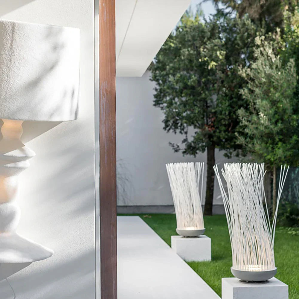 Don't Touch outdoor floor lamps on pedestals with Alibabig wall light