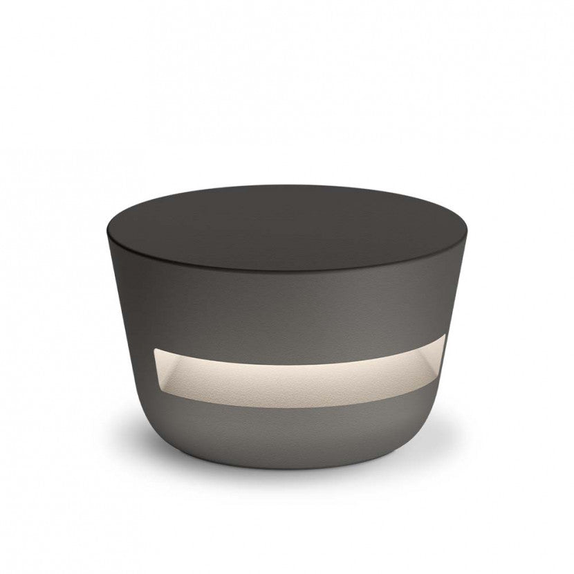 Dots Bollard, Large, Half Halo, Graphite Black, LED, IP65