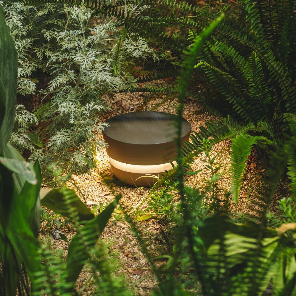 Dots Bollard, Large, Half Halo, Green, LED, IP65