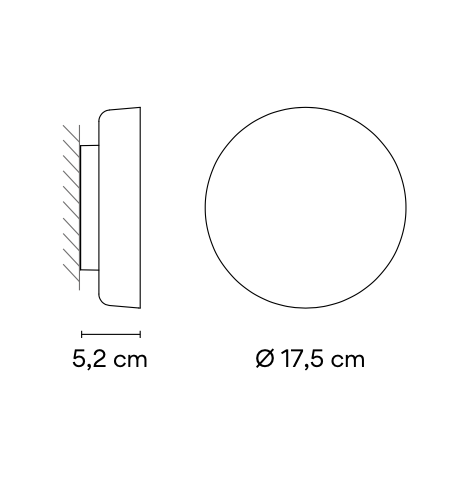 Dots Wall, Halo, Green, 4.5W, LED, Dim