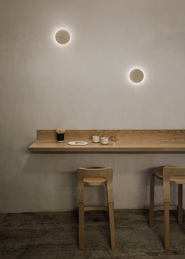 Dots Wall, Halo, Wood White Oak, 4.5W, LED, Dim