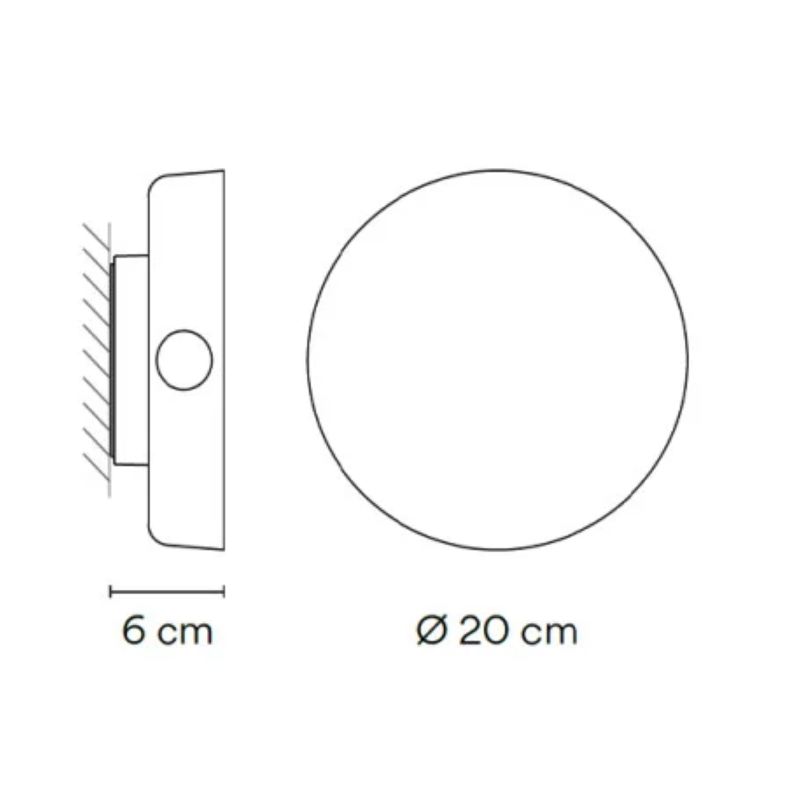 Dots Wall, 1 Beam, Graphite Black, LED, 5W, IP65