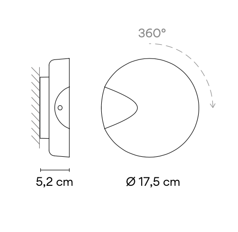 Dots Wall, Cone Beam, Directional, Adjustable, Green, 5.75W, LED, Dim