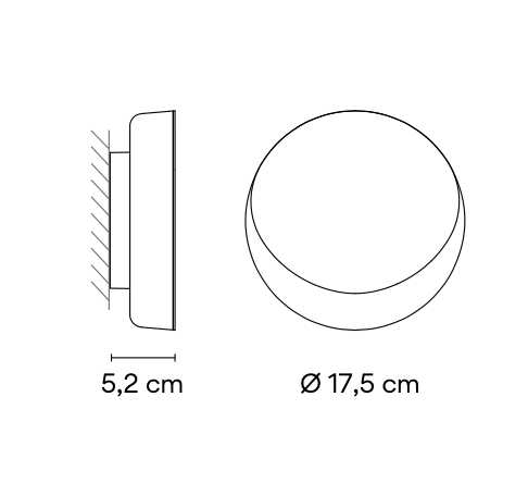Dots Wall, Scoop, Off-White, 5.75W, LED, On/Off