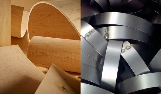 Duo Ceiling, Dome Tilted Large, 70 cm ø, Cream with Wood Interior, 26.5W, LED, Dim