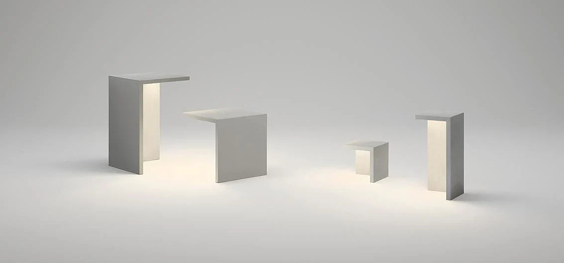 Empty Bollard, Rectangle, Small, Concrete, LED, 8.6W, On/Off, IP66