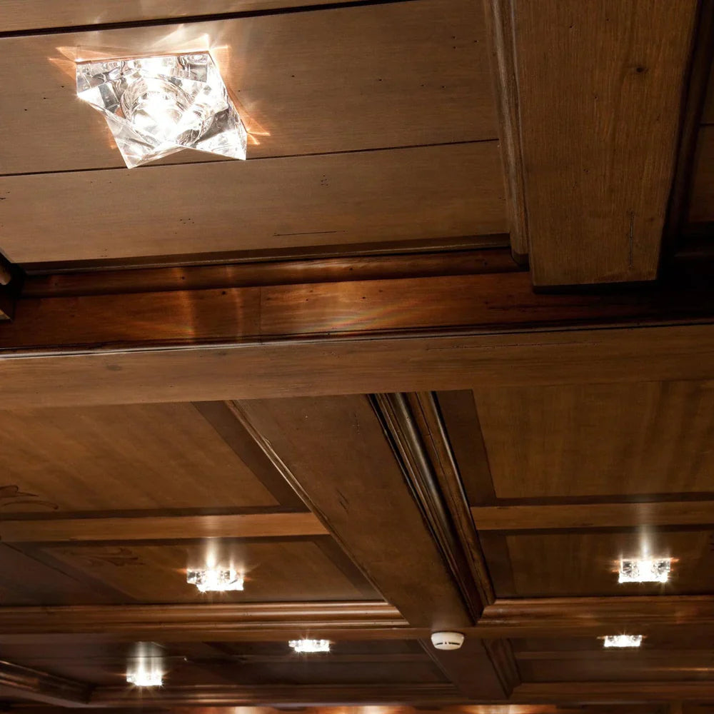 Faretti Tondo Semi-Flush Downlight, Frosted Glass, GU10, IP20