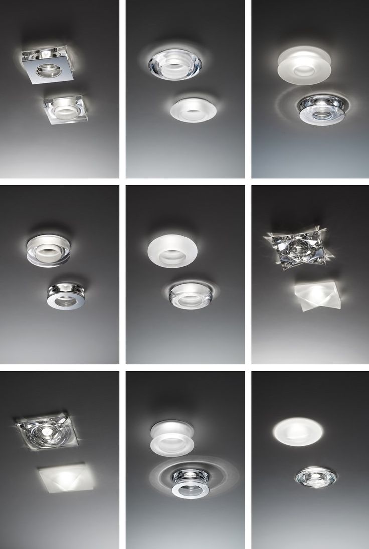 Faretti Rombo Semi-Flush Downlight, Clear Glass, GU10, IP20