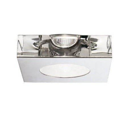 Faretti Lui Semi-Flush Downlight, Clear Glass with Polished Steel Front, GU10, IP20
