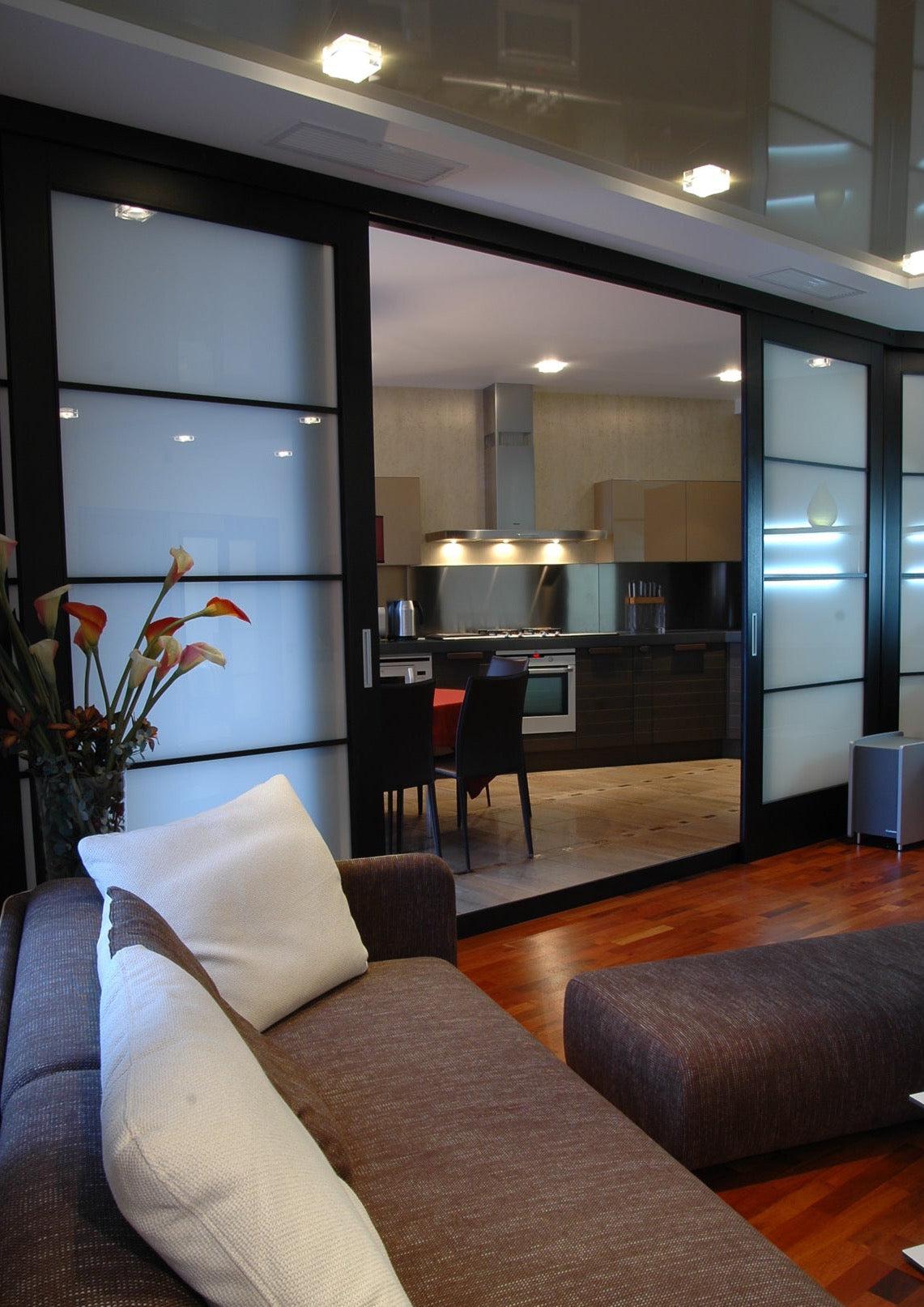 Faretti Lei Semi-Flush Downlight, Clear Glass with Polished Steel Front, GU10, IP20