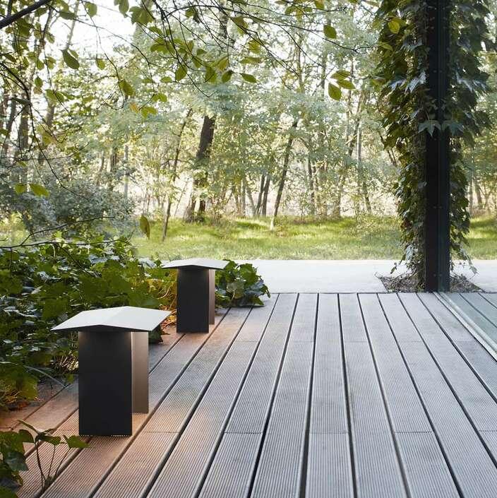 Fienile Bollard, Short, Light Grey, LED, 19W, DALI Dim or On/Off, IP65