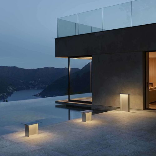 Fienile Bollard, Short, Light Grey, LED, 19W, DALI Dim or On/Off, IP65