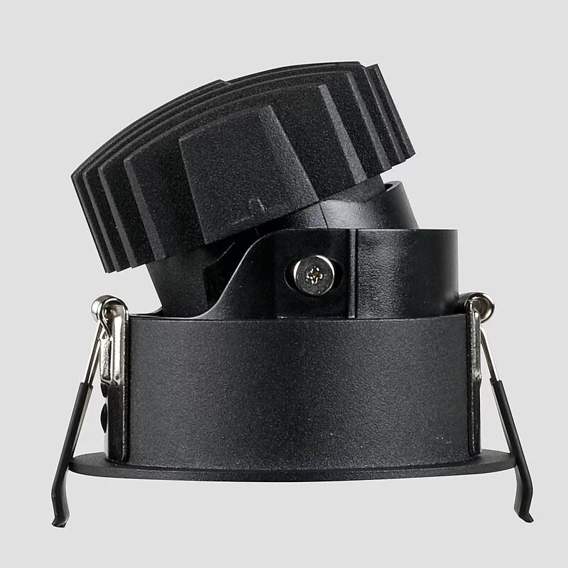 Flexio Downlight, Adjustable, Black Trim with Black Chrome Baffle, 11W, LED, Dim, IP20