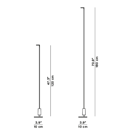 Flia Floor Wireless, 120 cm H, LED, 2.5W, Touch Dim, IP65