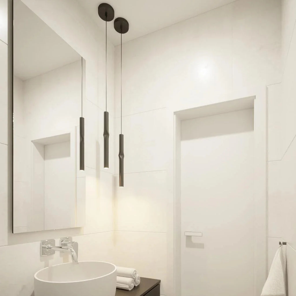 Flow Pendant, Black, 32 cm H, LED, Recessed Mount, Triac Dim