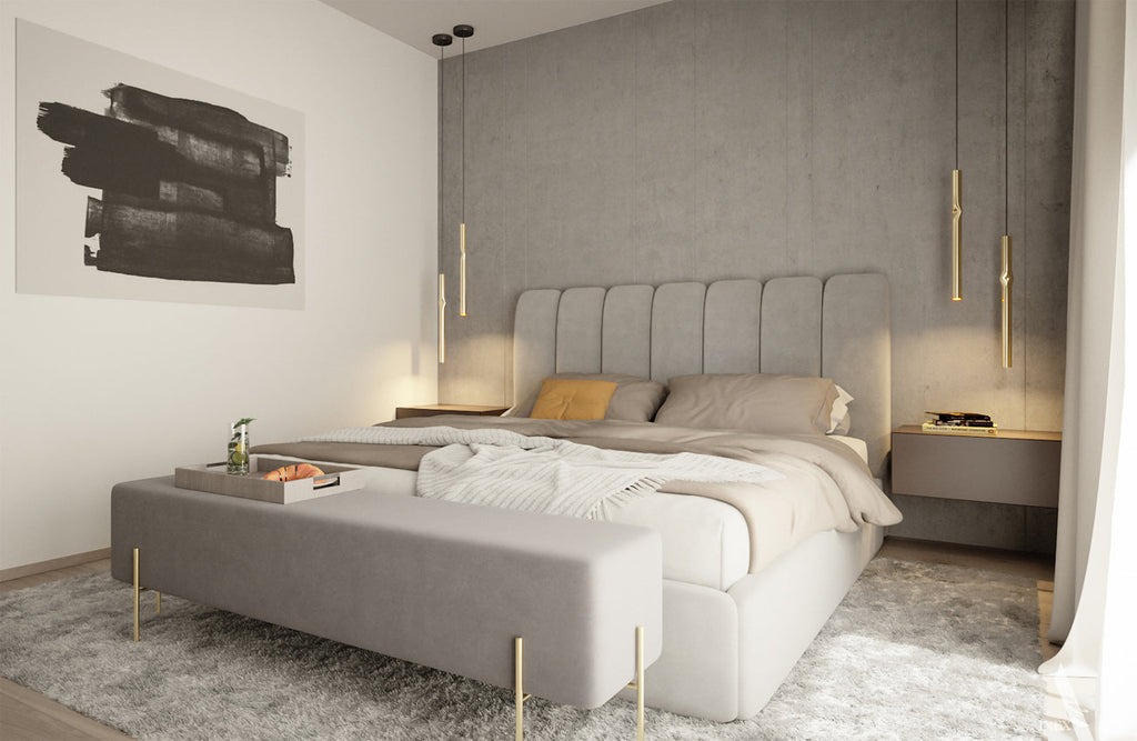 Flow Pendant, Satin Gold, 32 cm H, LED, Recessed Mount, Triac Dim