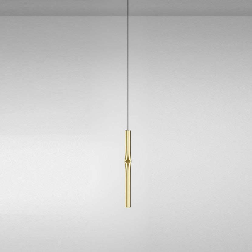 Flow Pendant, Satin Gold, 51 cm H, LED, Surface Mount, On/Off